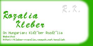 rozalia kleber business card